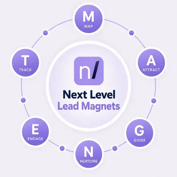 Next Level Lead Magnets MAGNET process: Map, Attract, Guide, Nurture, Engage and Track